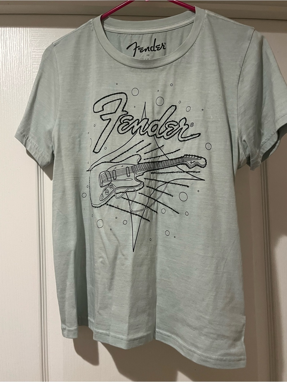 Lucky Brand Fender Light Mint Graphic Tee